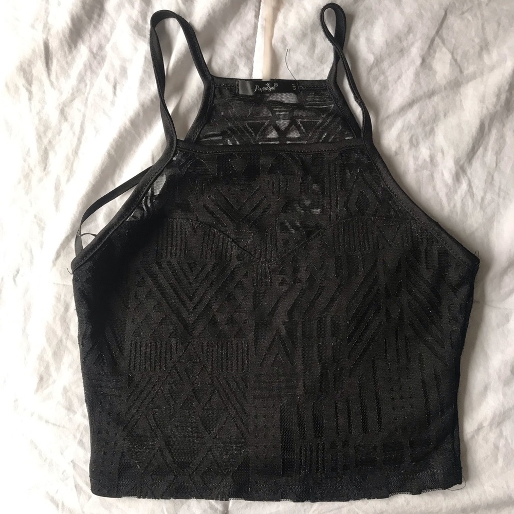 Papaya Sheer Crop Top